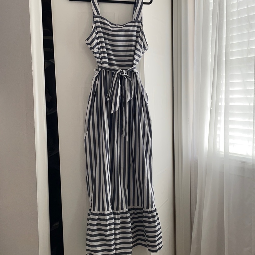 A New Day blue and white striped dress